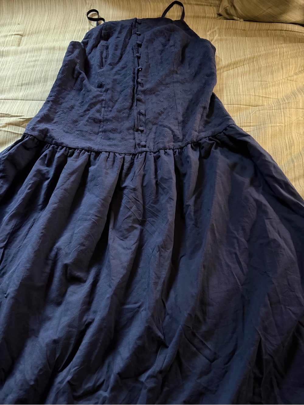 wild fable Navy Blue Spaghetti-Strap Maxi Dress